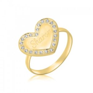 Inlaid Heart Ring