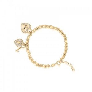 Heart Bracelet with Lock and Key