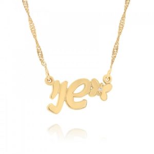 Name Necklace with Butterfly