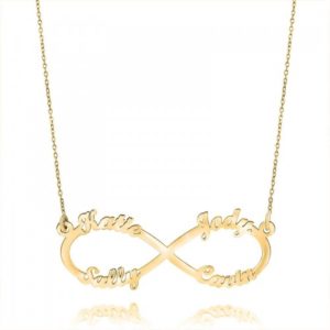Infinity Necklace with 4 Names