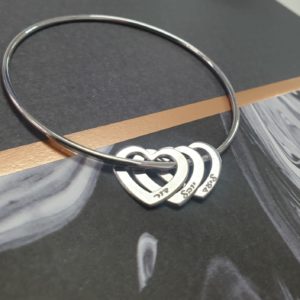 A Bangle of Hearts in 14K Gold