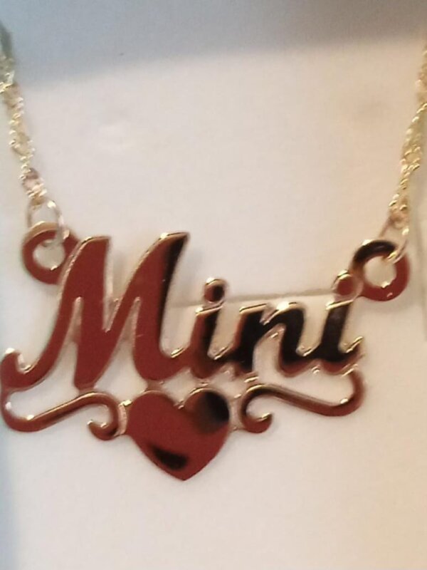 Name Necklace with Heart - Image 2