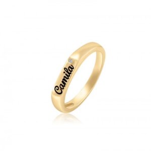 A Band of Love Ring with Zircon