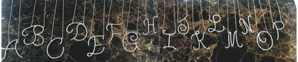 Large Paved Letter Necklace - Image 3