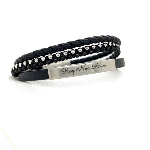 Leather Bracelet with Engraving - Image 2