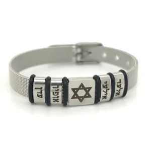 צמיד סטיינלס עם חריטות