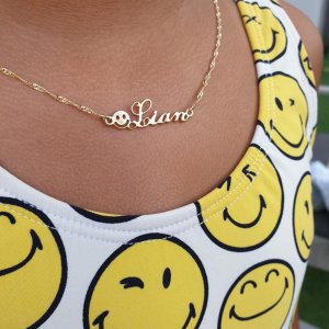 Name Necklace with Smiley Face
