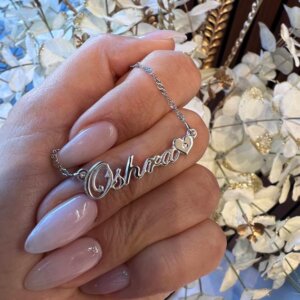 Name Necklace with Heart