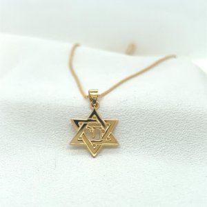 Magen David with Chai Necklace