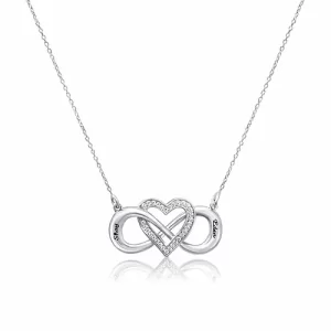 Infinity Necklace with Heart