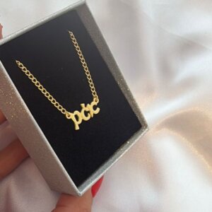 Name Necklace with Gourmet Chain